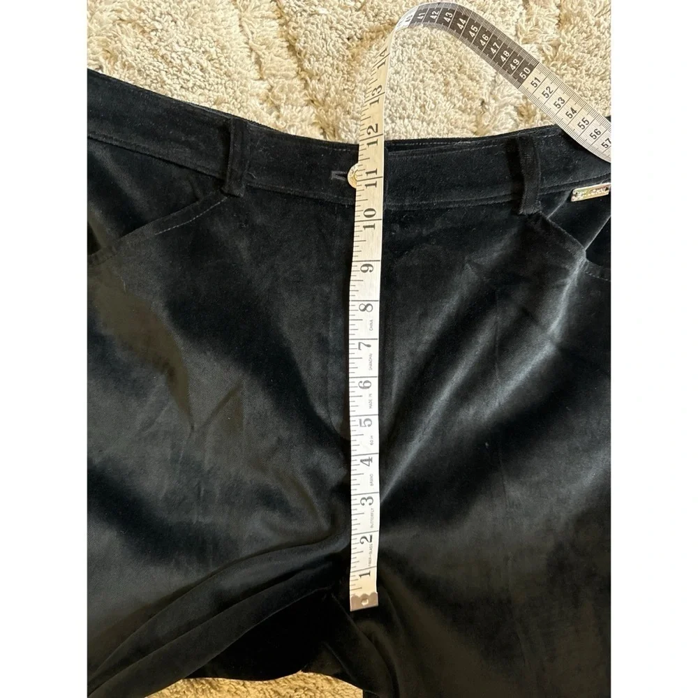 St. John Black Velvet Pants Size 10